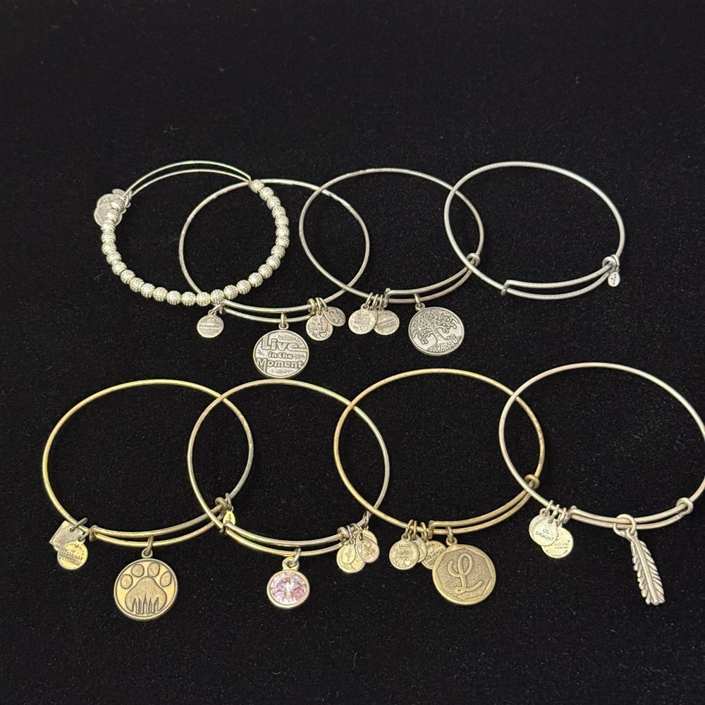 Alex & Ani Charm Bracelets Lot of 8 - 2012 2013 2015
